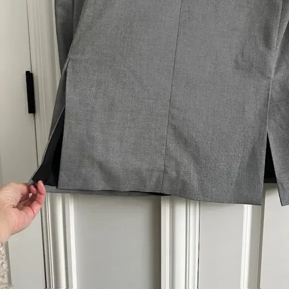 ZARA Gray Tailored Double Button Blazer Women's Small Glen 540 - Picture 6 of 10